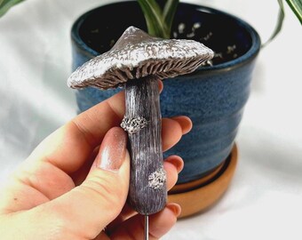 Mushroom Plant Stake: Fairy Garden Decor - Made in Canada