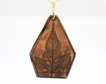 Real Pressed Leaf Pendant // High Detail Leaf Necklace