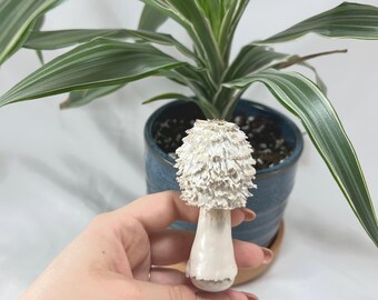 Whimsical Large Mushroom Plant Stake: Fairy Garden Decoration