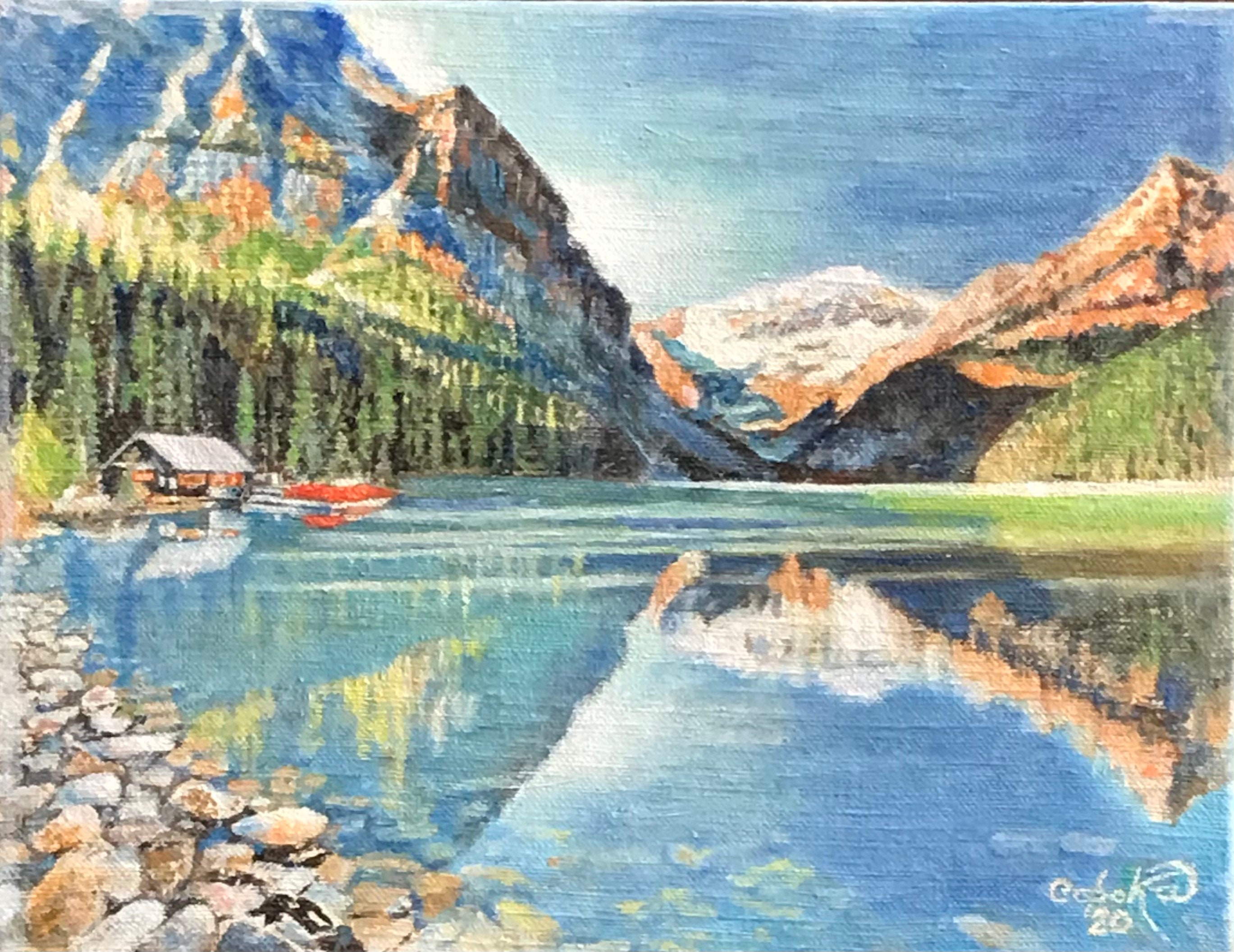 Lake Louise Painting - Etsy