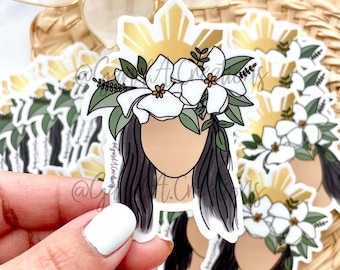 Filipina Sampaguita Crown Sticker