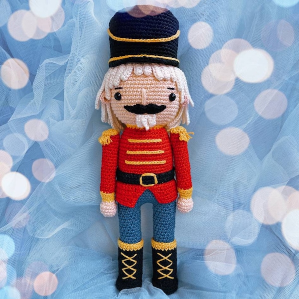 The Nutcracker --- crochet PDF amigurumi pattern instructions. Christmas Toy soldier