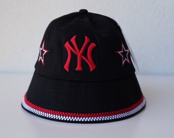 Black Bucket Hats, Bucket Hat For Women, New York Yankees Hats, Baseball Hats, Black Cotton Bucket Hats, Bucket Hat, Summer Bucket Hats.