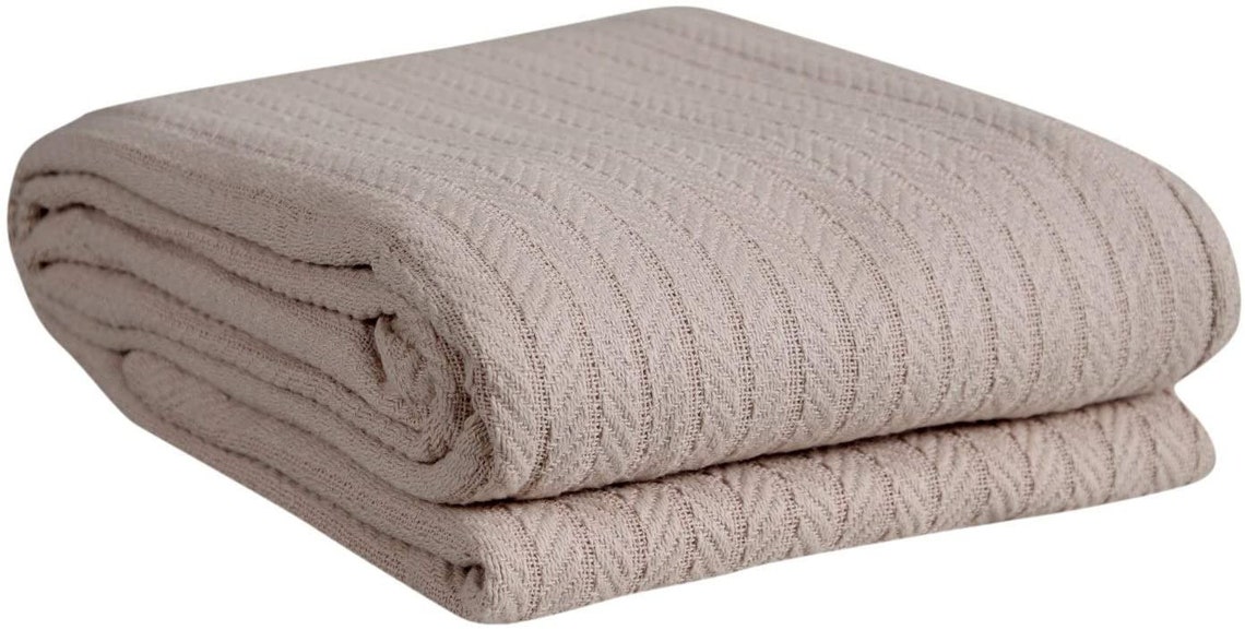 100 Cotton Thermal Blanket Lightweight Breathable Perfect for Etsy