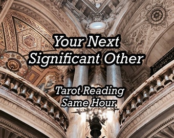 May include: A tarot reading service offering to predict your next significant other. The image shows a grand, ornate interior with a vaulted ceiling and a chandelier.