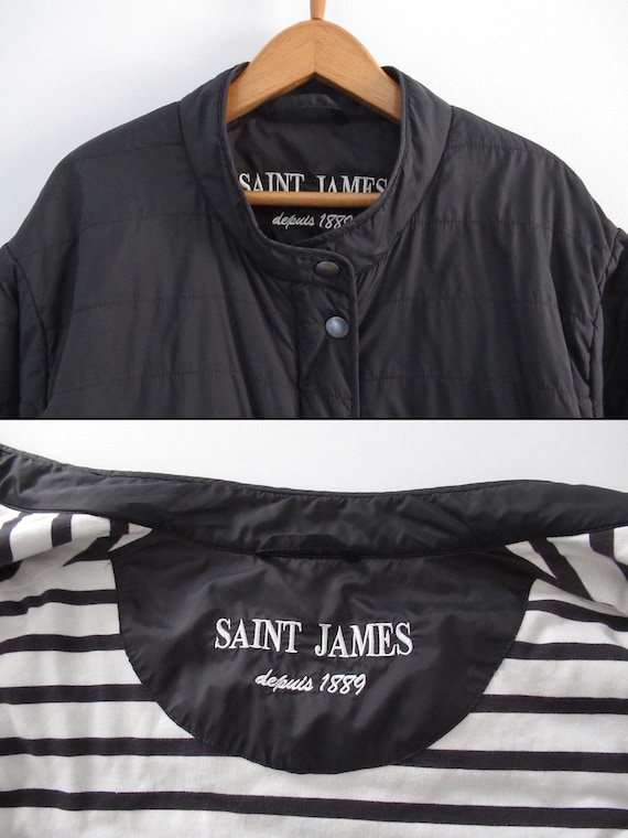 Vintage Saint James Womens Breton Stripe Lined Qu… - image 2