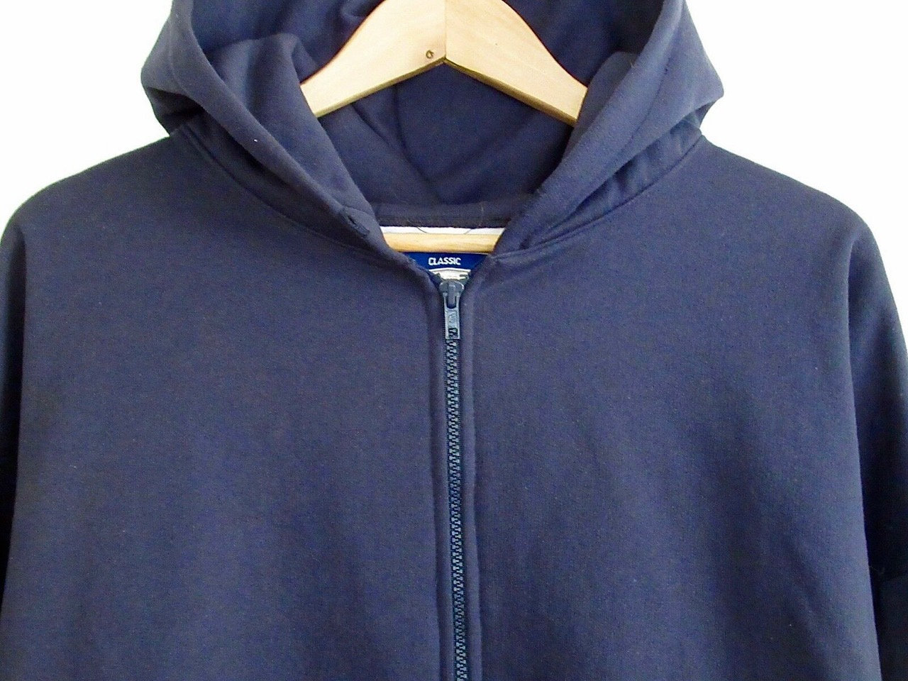 90s Vintage Champion Mens Full Zip Hoodie Navy Size XL Sweatshirt 