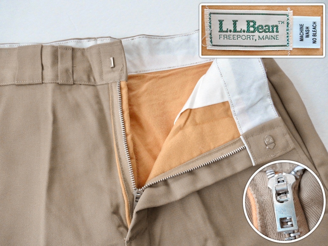 NOS Deadstock Rare 70s Vintage L.L. Bean Mens Flannel Lined Chino Pants ...
