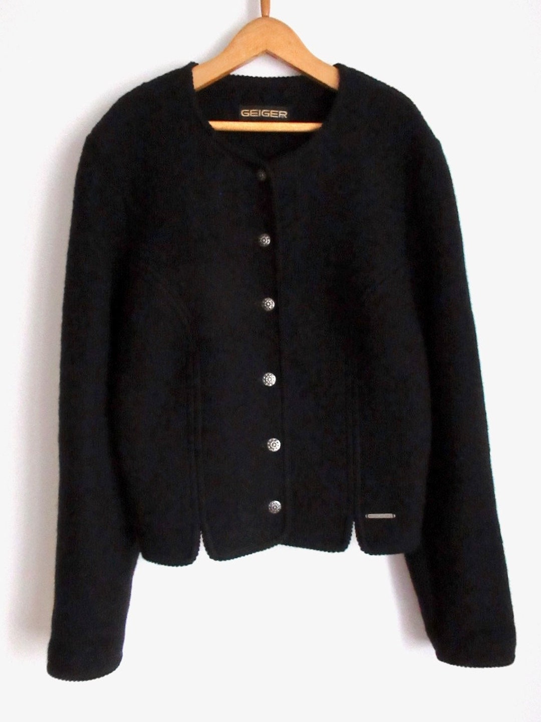 90s Vintage Geiger Womens Tyrolean Boiled Wool Jacket Made in Austria ...