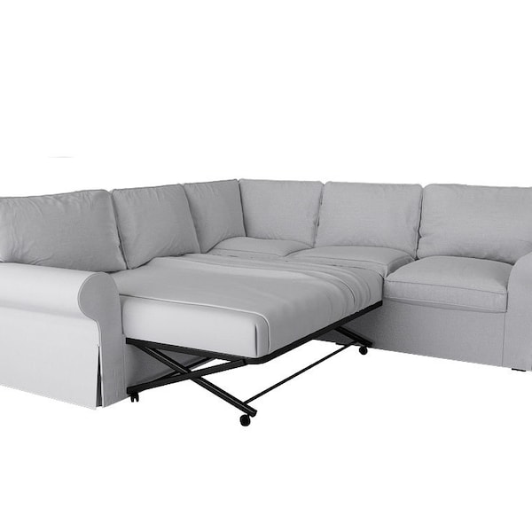 Whole Set Custom Made Cover Fits IKEA Ektorp 2+2 Corner Sofa Bed, Sleeper Cover,Replace Cover