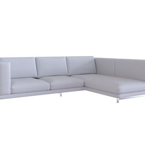 Hele set op maat gemaakte hoes past op IKEA Nockeby-loveseat met chaise longue
