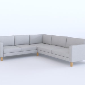 Karlstad Sofa Cover, Custom Made Cover Fits IKEA Karlstad 2+3 / 3+2 Corner Sofa or add-on Chaise, Cotton Velvet or Faux Leather fabric