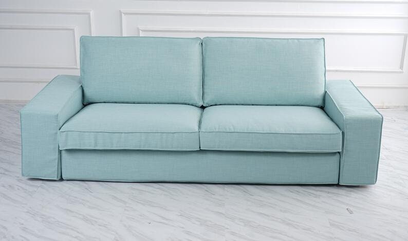 Whole Set Custom Made Cover Fits Ikea Kivik Three Seat Sofa 3 Seater Cotton Velvet Faux Leather Fabrics Options