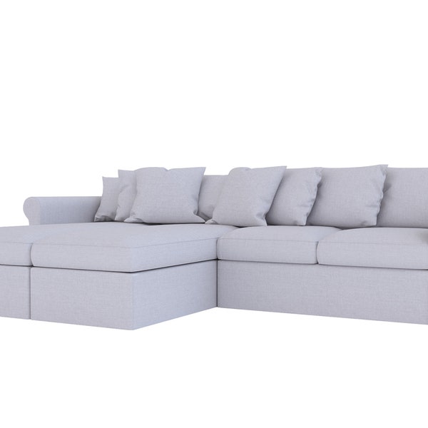 Todo el conjunto de la funda hecha a medida se adapta al sofá IKEA Gronlid de 4 asientos con chaise, reemplace la cubierta del sofá para el sofá Gronlid
