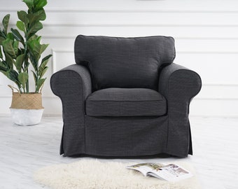 Whole Set Ektorp Armchair Cover, Custom Made Cover Fits IKEA Ektorp Armchair, Chair Cover,Replace Cover