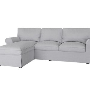Whole Set Custom Made Cover Fits IKEA Ektorp Loveseat Sofa with Chaise, Three Seat Corner Sofa, Two Seat Sofa with Chaise, Replace Cover