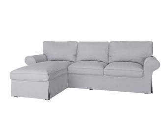 Whole Set Custom Made Cover Fits IKEA Ektorp Loveseat Sofa with Chaise, Three Seat Corner Sofa, Two Seat Sofa with Chaise, Replace Cover