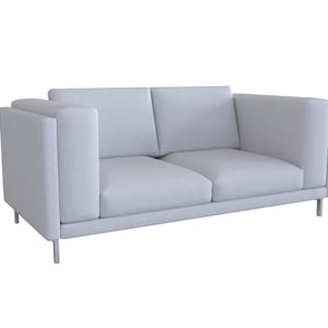 Whole Set Custom Made Cover Fits IKEA Nockeby Two Seat Sofa Cover, 2 Seater Sofa Cover，Loveseat Cover