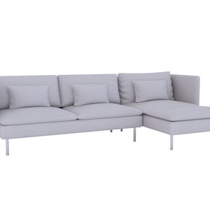 Soderhamn Sofa  with Chaise Cover, Custom Made Cover Fits IKEA Soderhamn Sofa Cover