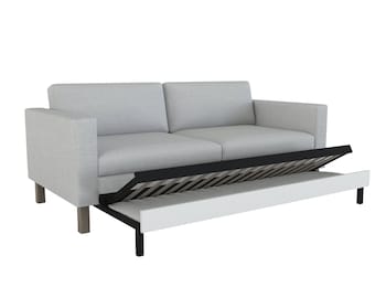 Custom Made Cover Fits IKEA Karlstad Three Seat Sofa Bed Cover, Sleeper Sofa Cover