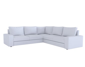 Whole Set Kivik 2+3 / 3+2 Corner Sofa, Custom Made Cover Fits IKEA Kivik 5 Seat Sectional Sofa Cover, Replace Cover