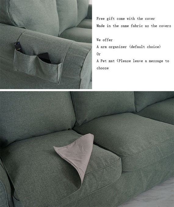Custom Made Cover Fits IKEA EKTORP  2+2 Corner Sofa 4 Seat Velvet Fabric 