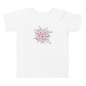 Toddler Short Sleeve Tee 100% cotton girl t-shirt for Rosh Hashana with the inscription Shana Metuka