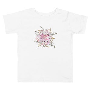 Toddler Short Sleeve Tee 100% cotton girl t-shirt for Rosh Hashana with the inscription Shana Tova