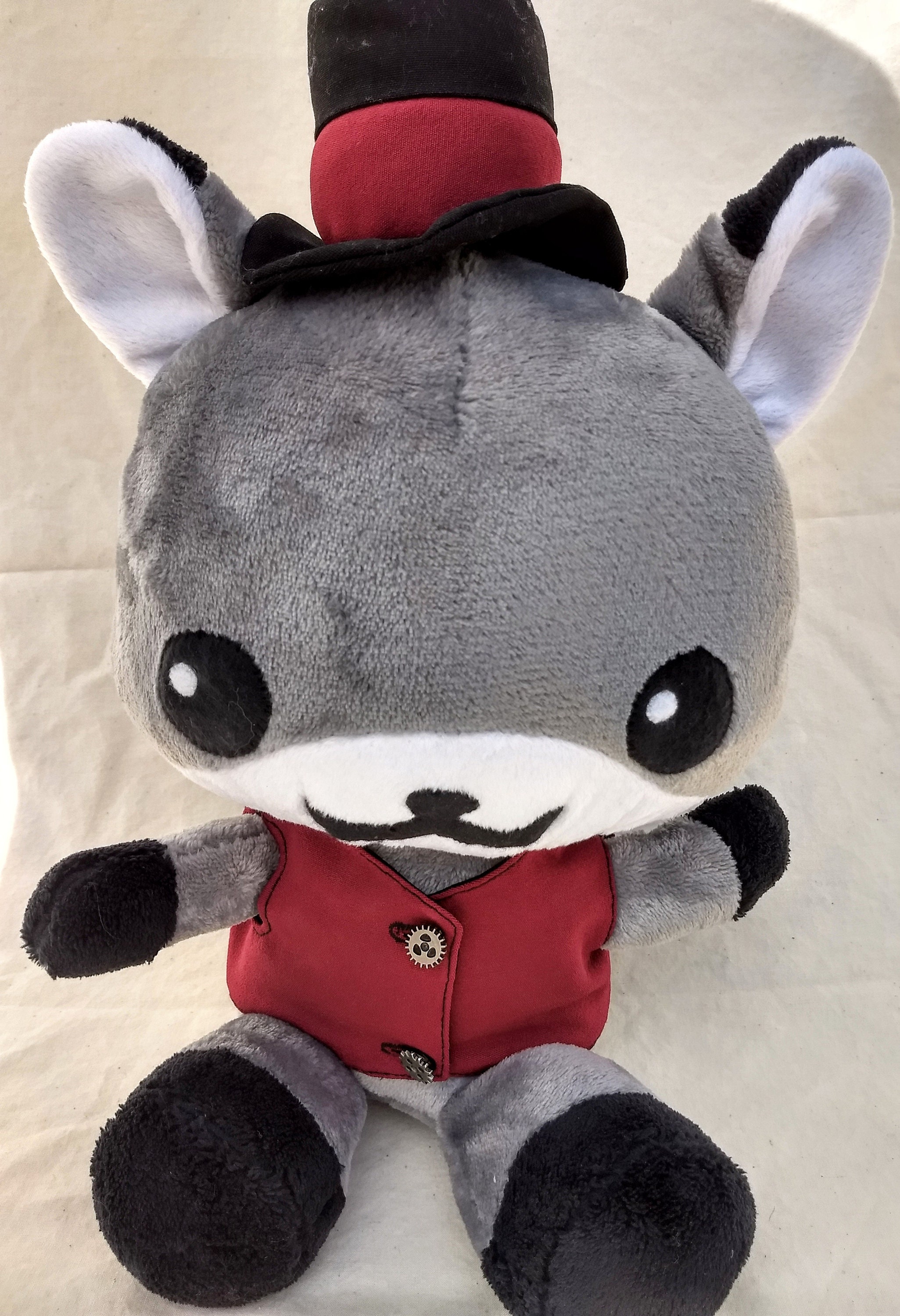 gray fox stuffed animal