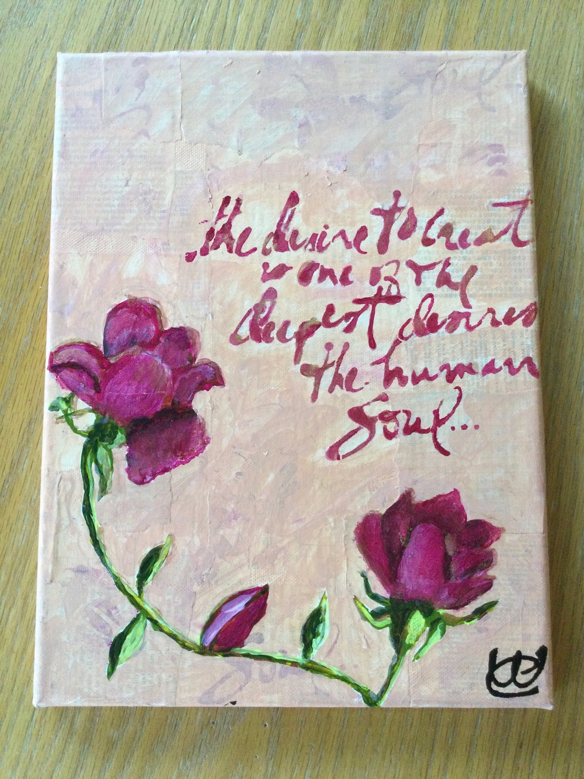 Inspirational Quote Mixed Media Art Etsy