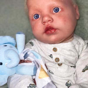 Realborn Lillian Awake - NEW Hand painted - rooted hair and eye lashes NEW