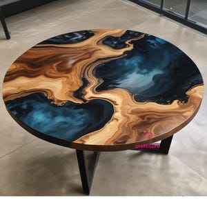Epoxy Couchtisch Top, schwarze Farbe Center Harz Epoxy Center Live Edge Tisch, Möbel Home Decor Map Bestes einzigartiges neues Geschenk für Mama Sie