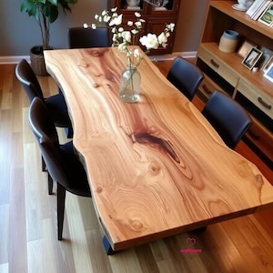 Live Edge Dining Table Wood Top | Live Edge Coffee Table Countertop | Wood Desk top | Standing Desk Top | Slab Live Edge | Table Top | Room
