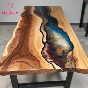 Benutzerdefinierte Epoxy Esstisch Top Live Edge Handgefertigte Möbel Harz Epoxy Center Couchtisch Top Ocean River Wohnkultur Karte Strand Themed Tisch