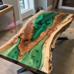 Epoxy Live Edge Esstisch Top, Epoxy Center Couchtisch, Epoxy Resin Ocean River Map Strand Themed Tisch Home Decor Handgemachte Möbel