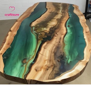 Epoxy Esstisch Live Edge Harz Ozean Fluss Handgemachte Möbel Wohnkultur Epoxy Center Couchtisch Top Karte Strand Themen Tisch