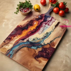 Cutting board Custom Personalized Epoxy Resin chopping Cutting board Handcrafted epoxy resin Charcuterie board Unique cutting board Gift Her