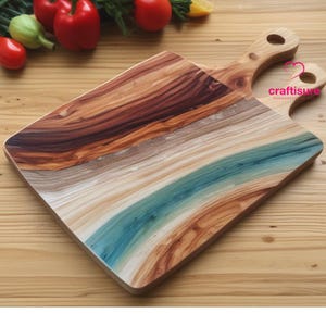 Cutting board Personalized Custom Epoxy Resin chopping Cutting board Handcrafted epoxy resin Charcuterie board epoxy cutting board Gift Her