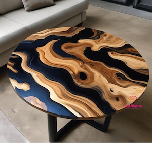 Benutzerdefinierte Epoxy Couchtisch Top, Center Schwarz Farbe Harz Epoxy Center Live Edge Tisch, handgemachtes Wohndekor Bestes einzigartiges neues Geschenk für Mutter sie