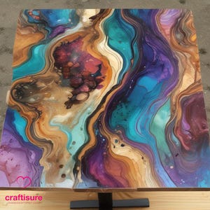 Epoxy Esstisch Top Handgefertigte Möbel, Epoxy Center Couchtisch Benutzerdefinierte Ocean River Map, Wohnkultur, Holzwerkstoff Strand Themed Table