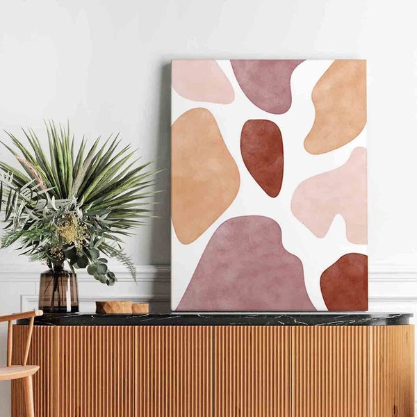 Warm color blocks ©BEINANTANG/DorisciciArt.Minimalist Abstract Geometric Wall Art, Burnt Orange art ,scandinavian art,Mid Century Modern