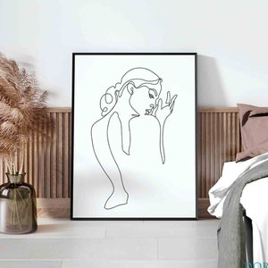 Woman in the morning light©BEINANTANG/DorisciciArt.Abstract Woman Body line,Naked Print,Minimalist Naked Art,Female Figure sketch, line art