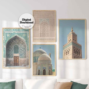 Moroccan Wall Art Set of 4,Printable Morocco Photography gallery set,Oriental art prints,Islamic Architecture Prints,Boho Arabic home decor.