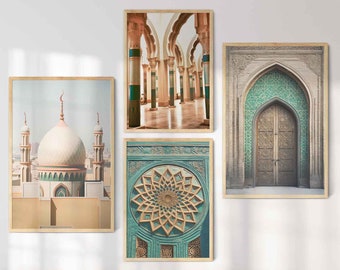 Set of 4 Moroccan Wall Art set,Printable Morocco Photography gallery wall set,Oriental wall art,Islamic Architecture,digital art download.