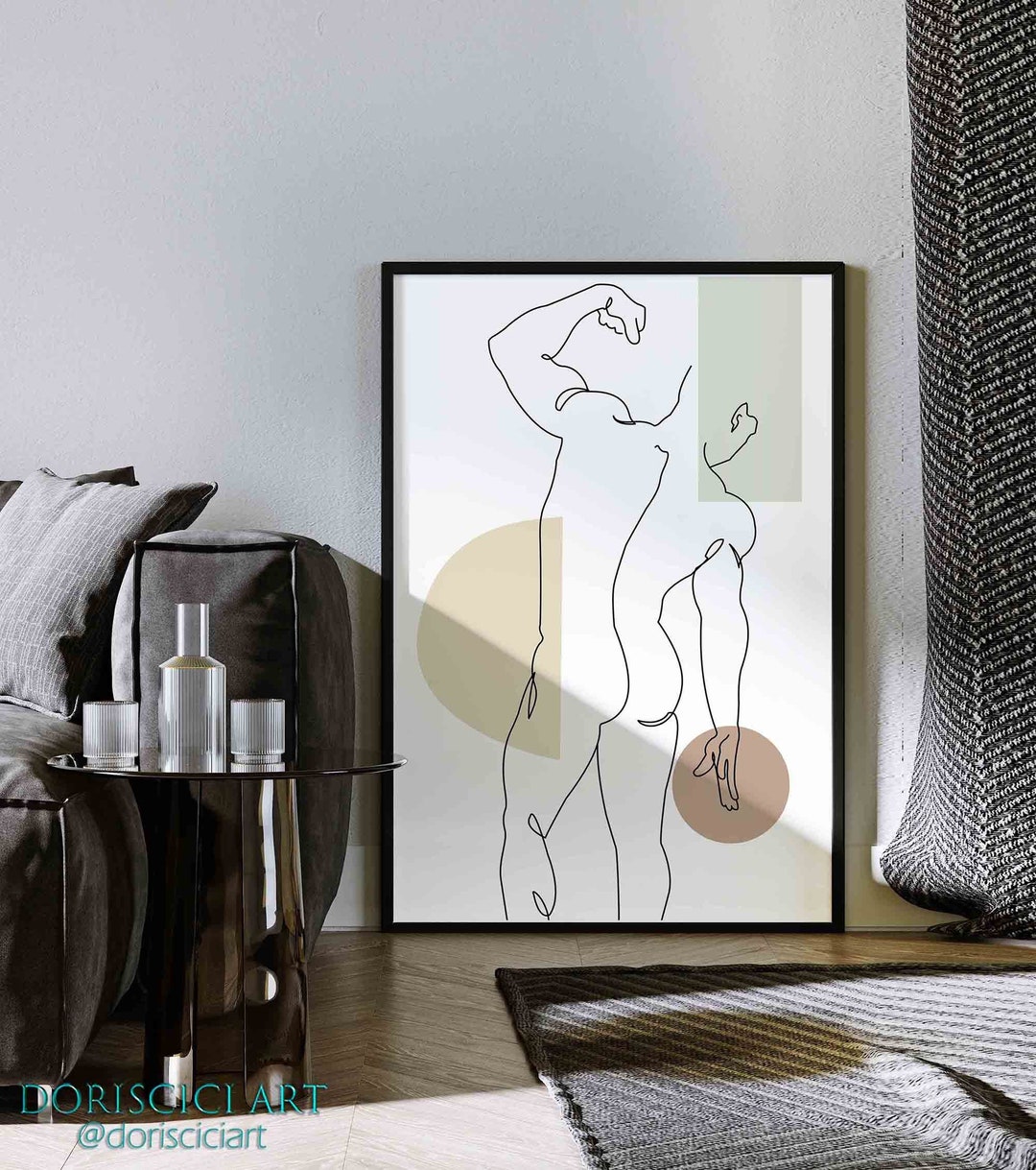 Line Abstract Man Abstract Man Body Line Art,gay Art Print,one Line Drawing Male,man Nude ...
