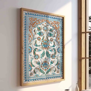 Islamic Tile Pattern Printable Wall Art,ethnic Arabic Ornament Print ...