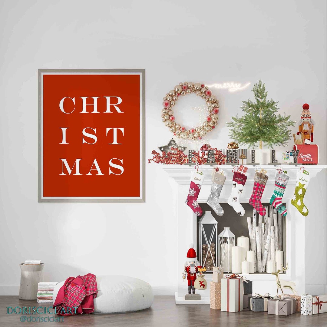 TAEDIN Weihnachts-Wandkunst Poster – 30,5 X 40,6 Cm, Grün, Mit Holzrahmen & Aufhängung – Winterdeko Für Zuhause