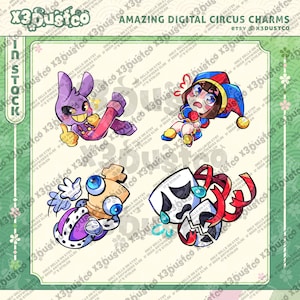 2.5in Amazing Digital Circus Keychain Charms