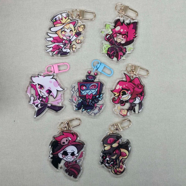 2.5in Hazbin Hotel Acrylic Character Charms