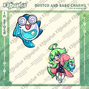 2.5in x3Dustco and Babo Keychain Charms